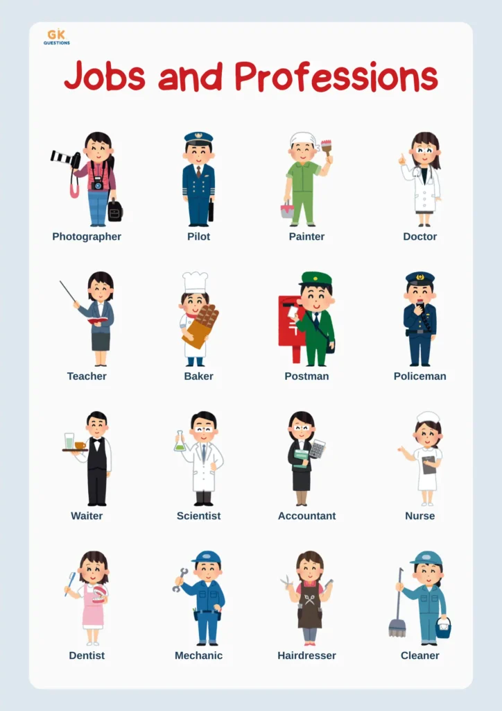 Jobs and professions vocabulary