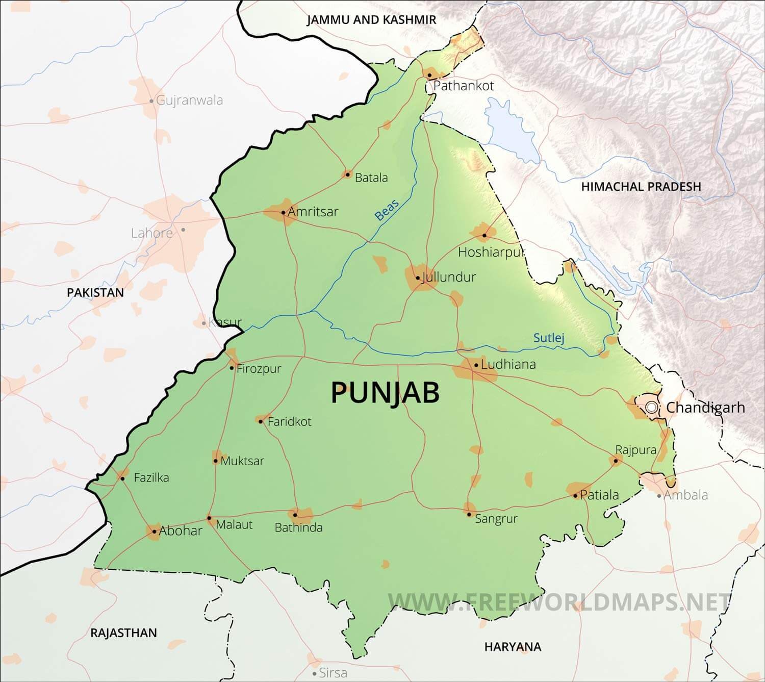 punjab map 1