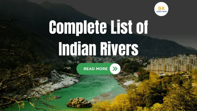 Complete List of Indian Rivers