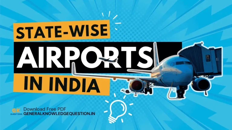 Airports in India state wise list
