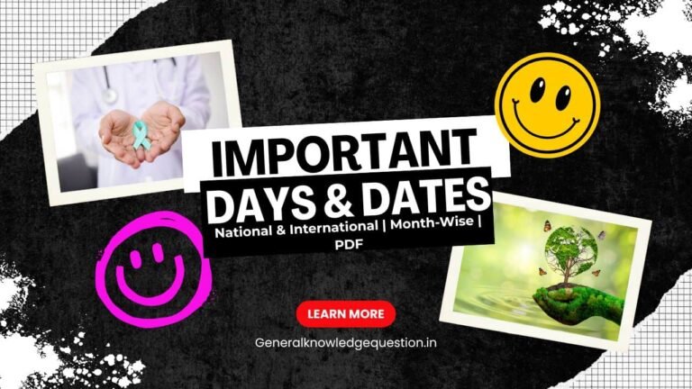 Important days and dates