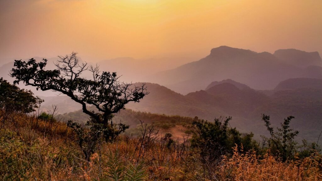 sunset satpura mountain range india 1920x1080 1