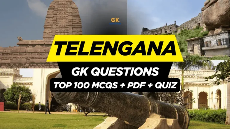 Best 100 Telengana GK Questions in English