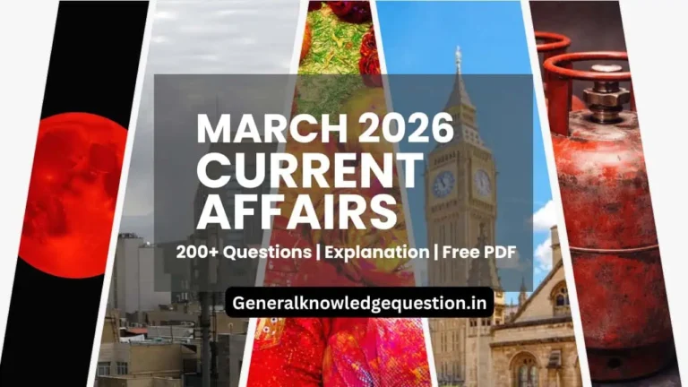 March Current Affairs Questions (2026)
