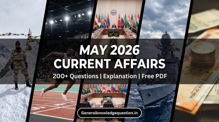 Best 100 May Current Affairs (2026) | With Free PDF