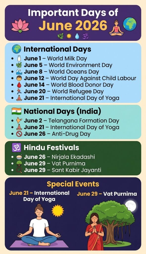 Important days of June 2026