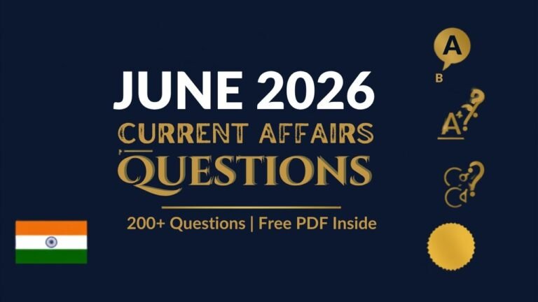 June 2026 Current Affairs