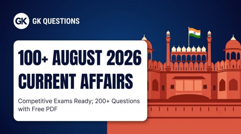 August Current Affairs 2026