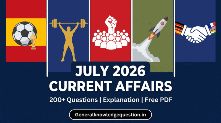 July 2026 Current Affairs